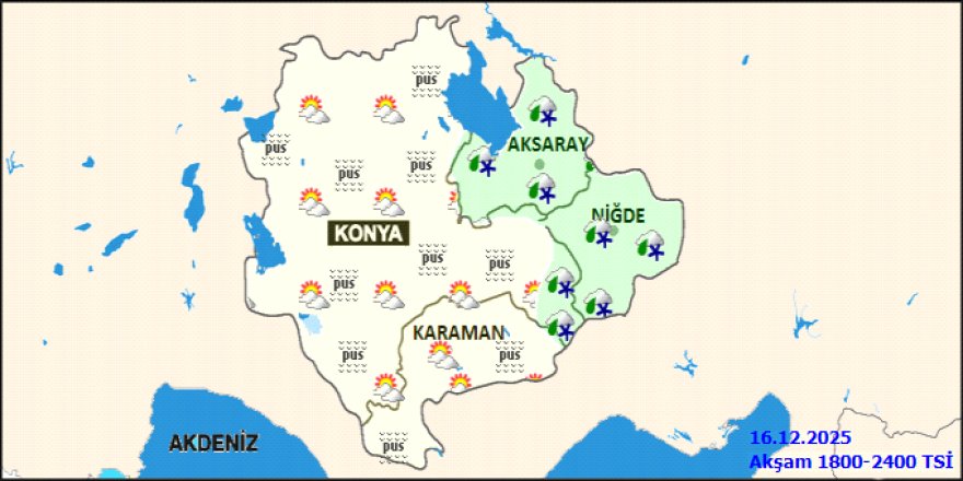 Bölge Genelinde Karla Karışık Yağmur ve Kar Bekleniyor