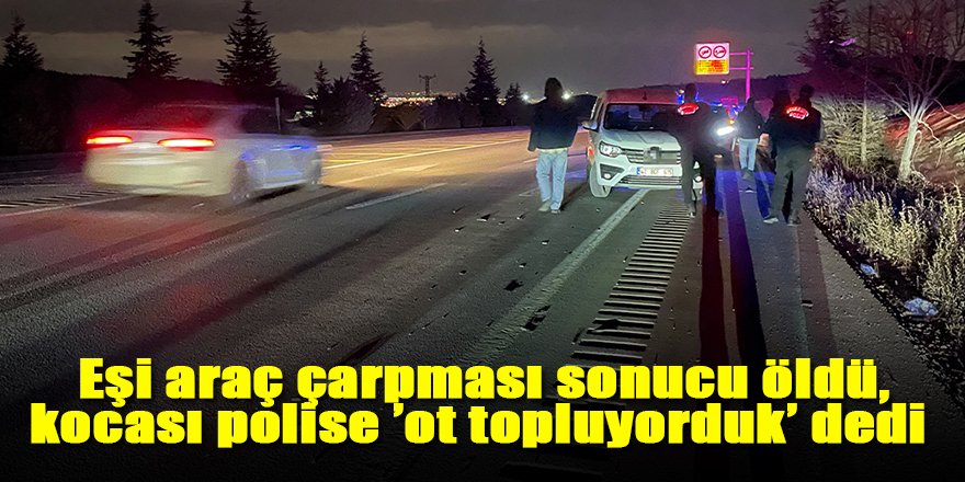 Eşi araç çarpması sonucu öldü, kocası polise ’ot topluyorduk’ dedi