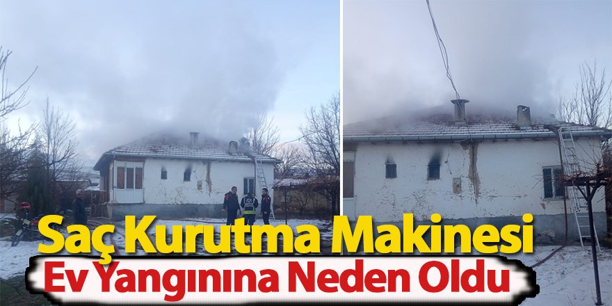 Saç Kurutma Makinesi Ev Yangınına Neden Oldu: 1 Yaralı