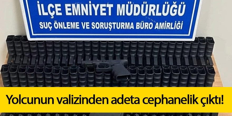 Yolcunun valizinden adeta cephanelik çıktı!