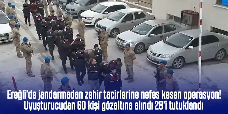 Ereğli'de jandarma tarafından yapılan büyük operasyona dair, nefes kesen görüntüler ortaya çıktı!