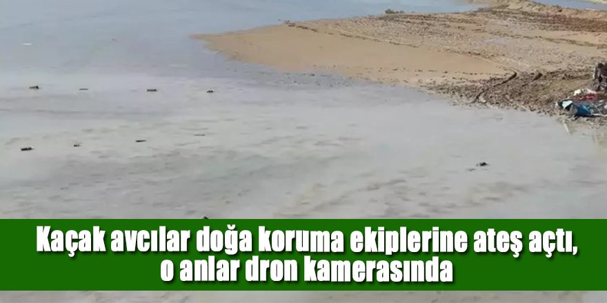 Kaçak avcılar doğa koruma ekiplerine ateş açtı, o anlar dron kamerasında!
