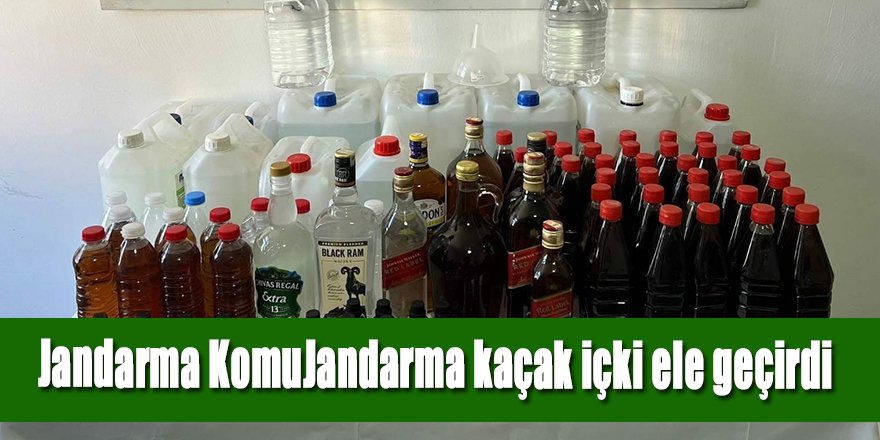 Jandarma kaçak içki ele geçirdi