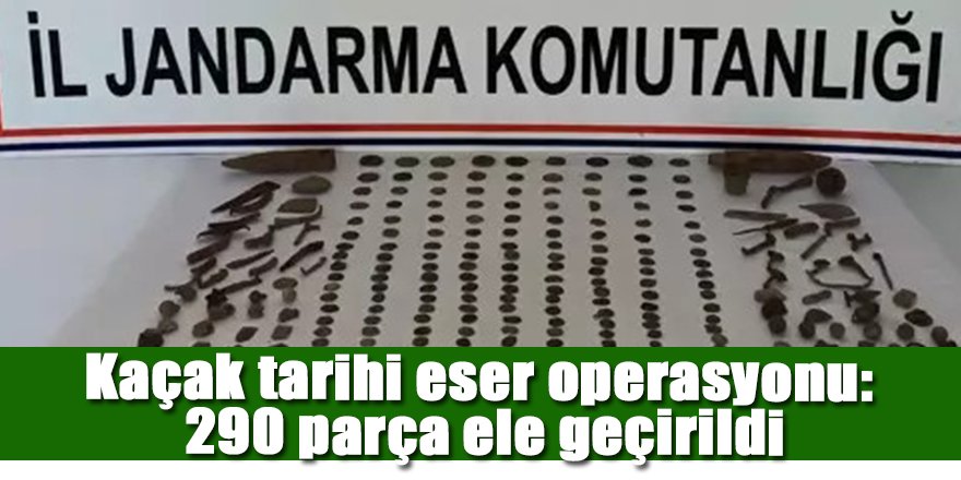Kaçak tarihi eser operasyonu: 290 parça ele geçirildi