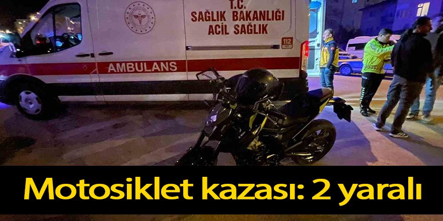 Motosiklet kontrolden çıktı: 2 yaralı