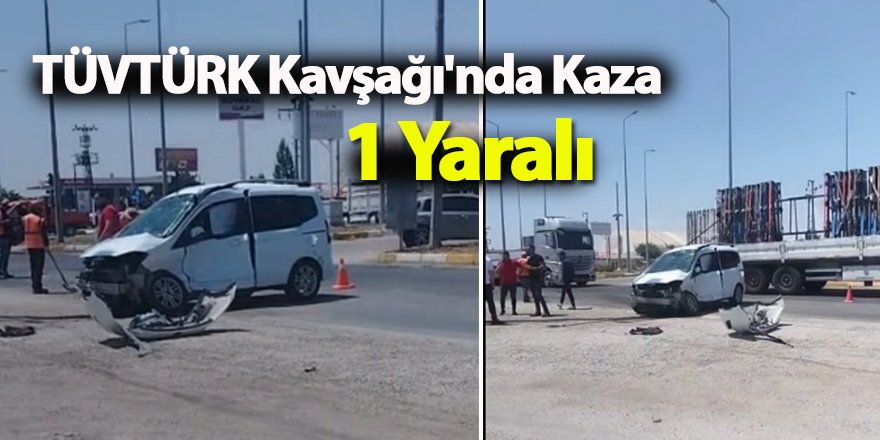 Ereğli TÜVTÜRK Kavşağı'nda Kaza: Kamyon Hafif Ticari Araca Çarptı, 1 Yaralı
