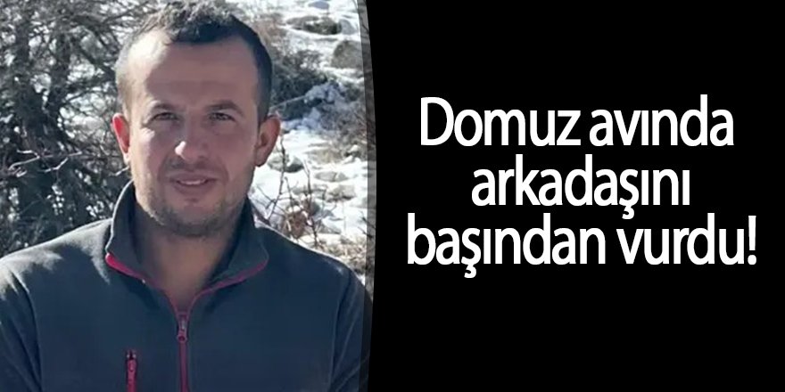 Domuz avında arkadaşını başından vurdu