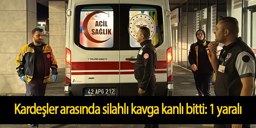 Kardeşler arasında silahlı kavga kanlı bitti: 1 yaralı