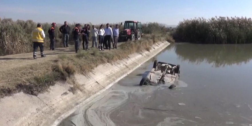 Çalınan Otomobil, Atık Su Kanalında Devrilmiş Olarak Bulundu