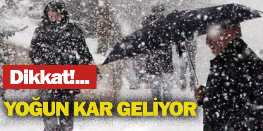 Konya ve Karaman çevrelerinde yoğun kar yağışı beklenmektedir!
