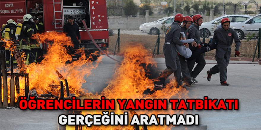 Öğrencilerin Yangın Tatbikatı Gerçeğini Aratmadı