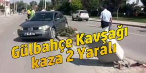 Gülbahçe Kavşağında Trafik Kazası: 2 Yaralı