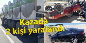 Karaman yolunda meydan gelen kazada 2 kişi yaralandı