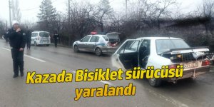 Otomobilin Çarptığı Bisiklet Sürücüsü Yaralandı