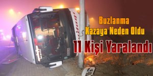 Konya'da Yolcu Otobüsü Devrildi: 11 Yaralı