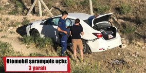 Otomobil şarampole uçtu: 3 yaralı