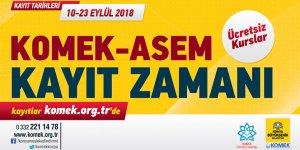 KOMEK ve ASEM’de Yeni Dönem Kayıtları Başlıyor