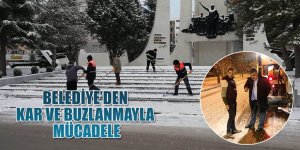 ÖZGÜVEN BELEDİYE'NİN KAR VE BUZLANMAYLA MÜCADELE ÇALIŞMALARINA BİZZAT KATILDI.