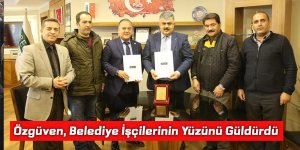 Başkan Özgüven, Belediye İşçilerinin Yüzünü Güldürdü