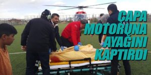 Çapa Motoruna Ayağını Kaptırdı