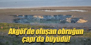 Akgöl’de oluşan obruğun çapı’da büyüdü!