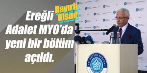 Adalet Meslek Yüksekokulu’na Yeni Bir Bölüm Açıldı