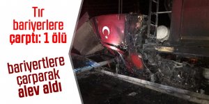 Tır bariyerlere çarptı: 1 ölü