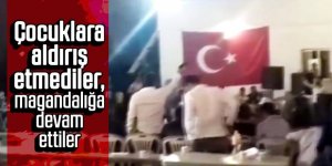 Çocuklara aldırış etmediler, magandalığa devam ettiler