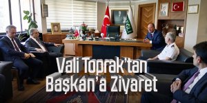 Vali Toprak’tan Başkan Oprukçu’ya ziyaret