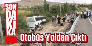 Tur otobüsü yoldan çıktı: 3 yaralı