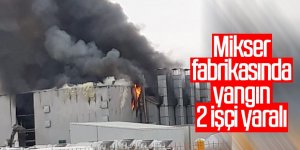 Mikser fabrikasında yangın: 2 işçi dumandan zehirlendi