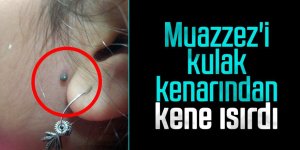 Liseli muazzez'i kulak kenarından kene ısırdı