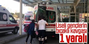 Liseli gençlerin bıçaklı kavgası: 1 yaralı