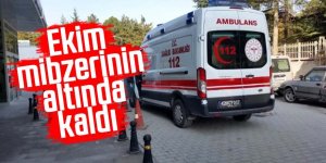 Ekim mibzerinin altında kalan kişi hastanelik oldu