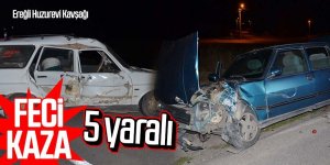 HUZUREVİ KAVŞAĞI TRAFİK KAZASI: 5 YARALI