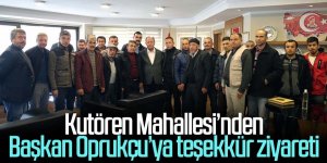 Kutören Mahallesi’nden Başkan Oprukçu’ya teşekkür ziyareti