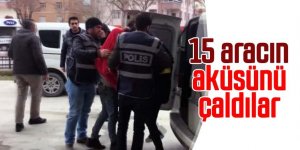 15 araç aküsü hırsızlığına 6 gözaltı