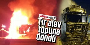 Tır alev topuna döndü