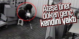 Ateşe tiner döken Angolalı genç, alevlerin arasında kaldı