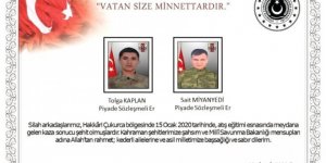 Eğitim kazası: 2 asker şehit, 2 asker yaralı