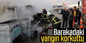 Barakadaki yangın az kalsın otomobili yakıyordu