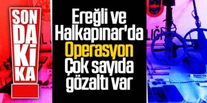 Ereğli ve Halkapınar'da Operasyon Çok sayıda gözaltı var