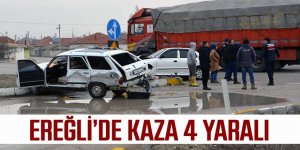 Ereğli'de trafik kazası: 4 yaralı