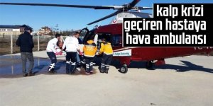 Kalp krizi geçiren hastaya hava ambulansı