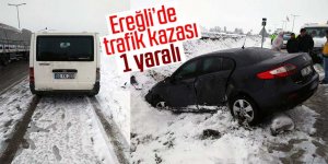 Kamyonet ile otomobil çarpıştı: 1 yaralı