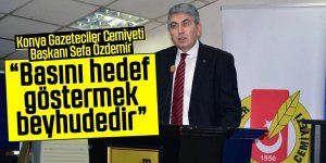 Sefa Özdemir: Basını hedef göstermek beyhudedir