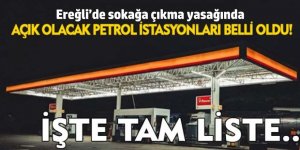 Ereğli Nöbetçi Petrol istasyonları