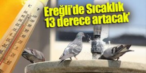 Ereğli’de Sıcaklık 13 derece artacak’