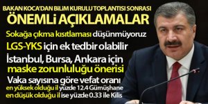 Sağlık Bakanı Fahrettin Koca: 'Sokağa çıkma kısıtlaması düşünmüyoruz'