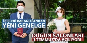 Düğün salonları 1 Temmuz'da açılıyor!